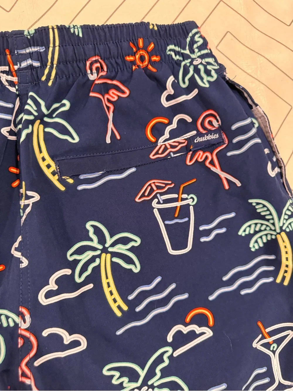 Chubbies Navy Neon Lights Swim Trunks
